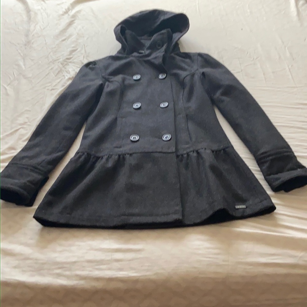 Dark grey trench coat